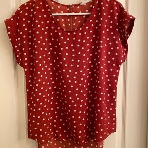 Red Polka Dot Blouse